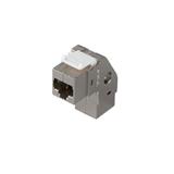 Adapter RJ45 kat. 6A STP Keystone Snap-In 90° kątowy metalowa obudowa