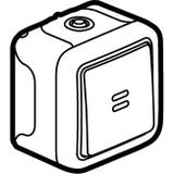 PLEXO55 PRZYCISK JEDNOBIEGUNOWY PODŚWIETLANY SZARY KOMPLET 10A-250V~, Legrand