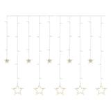 Dekoracje sople gwiazdki kurtyna 115 LED 185x105 cm ciepła biel, IP44 DCGW12 EMOS