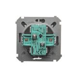 Simon Basic Łącznik schodowy podwójny z podświetleniem LED 10A 250V zaciski śrubowe stal inox BMW6/2L.01/21 KONTAKT