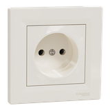 Asfora, gniazdo pojedyncze 2P, kremowy