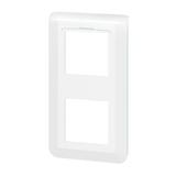 Mosaic Ramka Podwójna Pionowa - 2x2 Moduły Biała Antybakteryjna Do Uchwytu Nr Ref 0802 52/58 Legran 078723L LEGRAND