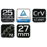 Klucz płasko-oczkowy z grzechotką, 27 mm