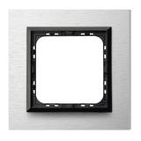 SONATA Ramka pojedyncza - kolor szczotkowane aluminium