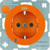 BERKER R.1/R.3 Gniazdo SCHUKO z diodą kontrolną LED pomarańczowy 41102007 HAGER