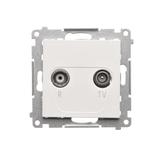 Simon 55 Gniazdo antenowe R-TV końcowe separowane 1x Wejście: 5÷862 MHz Biały mat