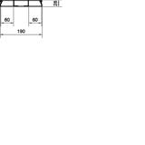 tehalit.UK Kanał do wylewki podłogowej 3-komorowy 190X28mm stal UK190283 HAGER