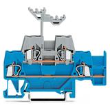 złączka dwupiętrowa L/L 2,5 mm niebieska/szara