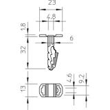 KOŁEK WTYKANY DO OPASKI 6X30