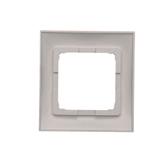 Simon 54 Premium Ramka 1-krotna PREMIUM do puszek karton-gips IP20 / IP44 srebrny mat DRK1/43 KONTAKT