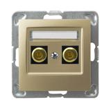 IMPRESJA Gniazdo głośnikowe pojedyncze - kolor złoty metalik GGN-1Y/m/28