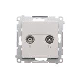 Simon 55 Gniazdo antenowe R-TV przelotowe 10dB 1x Wejście: 5÷862 MHz Jasnoszary mat