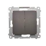 Simon 54 Łącznik świecznikowy do wersji IP44 10A 250V szybkozłączka brąz mat *Posiada wkładkę uszczelniającą pod klawisze DU1W DW5B.01/46 KONTAKT