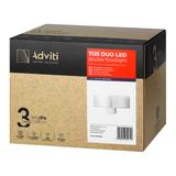 TOS DUO LED 2x20W podwójny naświetlacz ogrodowy, 2x1600lm IP65 4000K neutralna biel biały AD-NL-6603WL4 ORNO