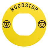 Harmony XB4 Etykieta z oznakowaniem O60 dla przycisków bezpieczeństwa NOODSTOP/logo ISO13850