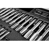 Narzynki i gwintowniki, zestaw 31 szt., wkładka