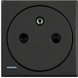 AXOLUTE - GNIAZDO 2P+Z 16A PŁASKIE ANTRACYT (AUTOZACISKI), Bticino