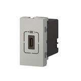 MOSAIC - Gniazdo USB typ C 1,5A - kolor aluminium, Legrand