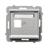 SONATA Obudowa gniazda pojedynczego typu Keystone prosta - kolor srebro mat
