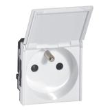 Mosaic Gn 2P+Z Z Klapką Podłączenie Przez Zac Automatyczne-2 Moduły Białe 16A-250V 278149L LEGRAND