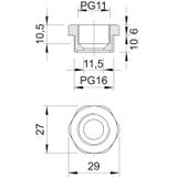 107/R, REDUKCJE PG16-11 POLIAMID SZA