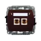 TREND Mechanizm gniazda głośnikowego pojedynczego (typu banan - czerwony i czarny, pozłacany, 4 mm2,