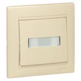 VALENA PRZYCISK JEDNOBIEGUNOWY 12V PODŚWIETLANY Z ETYKIETĄ KREM 10A-250V~, Legrand