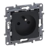 Niloe Selection - Gniazdo 2P+Z 16A - 250 V (Z Przesłoną Zaciski Śrubowe) Antracyt 762227 LEGRAND