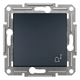 Asfora, przycisk dzwonek, bez ramki, antracyt