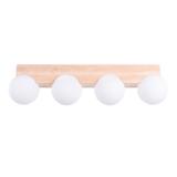 Sollux Plafon BULBO 4 naturalne drewno