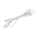 Przewód przyłączeniowy wtyczka EURO 2P 2x0,75mm2 IP20 1,9m biały ORNO