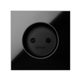 Simon 100 Pokrywa do gniazda bez uziemienia czarny 10000040-138 KONTAKT