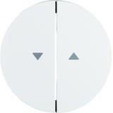 BERKER R.1/R.3 Klawisze z nadrukowanym symbolem strzałka do łącznika 2-klawiszowego biały połysk 162