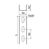 CT55H50/2 Ceownik 3,0 mm