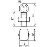 Zacisk KS, 1-częściowy M12, RG-Cu