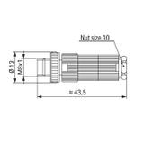 wtyczka prosta M8 3-biegunowa