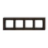 DECO Ramka uniwersalna poczwórna - efekt drewna (ramka wenge; spód czarny)