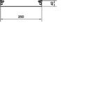 tehalit.AK Podstawa kanału napodł 1-str skos pokrywy 250x40mm stal AKU2500401 HAGER