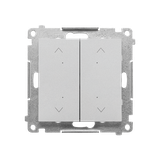 Simon 55 Łącznik/Przycisk roletowy zwierny podwójny elektroniczny Aluminium mat TEZ2.01/143 KONTAKT