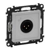 VALENA LIFE GNIAZDO MĘSKIE XLR 3-BIEGUNOWE ALUMINIUM, Legrand