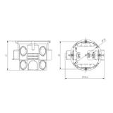 S60DF ,  Puszka podtynkowa O 60 szeregowa, głęboka, pomarańczowy