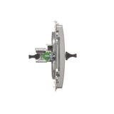 Simon Basic Gniazdo światłowodowe / optyczne pojedyncze SC/APC srebrny mat