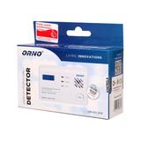 Bateryjny czujnik tlenku węgla (czadu) z wyświetlaczem prostokątny 3xAA TEST OR-DC-619-TEST ORNO