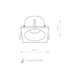 Nowodvorski łazienkowe oczko stropowe Delta GU10 białe IP54 8368