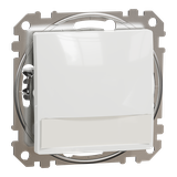 Sedna Design & Elements, przycisk z etykietą i podświetleniem, biały