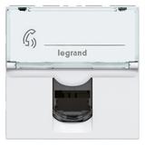 Mosaic Gniazdo Telefoniczne Rj11 2 Moduły Białe 4 Styki 078731 LEGRAND