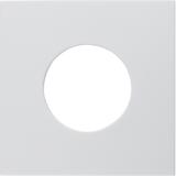 Element centralny do łącznika i sygnalizatora świetlnego E10; śnieżnobiały, połysk; S.1/B.3/B.7 Glas