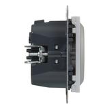 Suno Gniazdo Pojedyncze Z Uziemieniem Schuko 2P+Z 16A 250 V + Usb Typ C 1,5A 5 V Aluminium 721329 LEGRAND