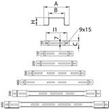 DBL 50/300, KLAMRA DBL 50 SZR.300MM VA