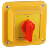 Łącznik Krzywkowy 15A, Rozłącznik 0-1 (4 - biegunowy), w obudowie OB1 z czołem zamykanym